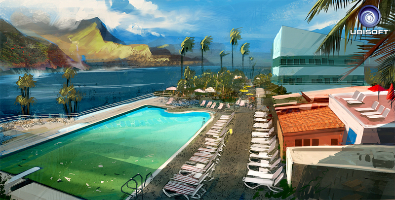 Illustration for article titled Early Far Cry 3 Concept Art Shows Scrapped Ideas, Luxury Resorts And... Fun Parks
